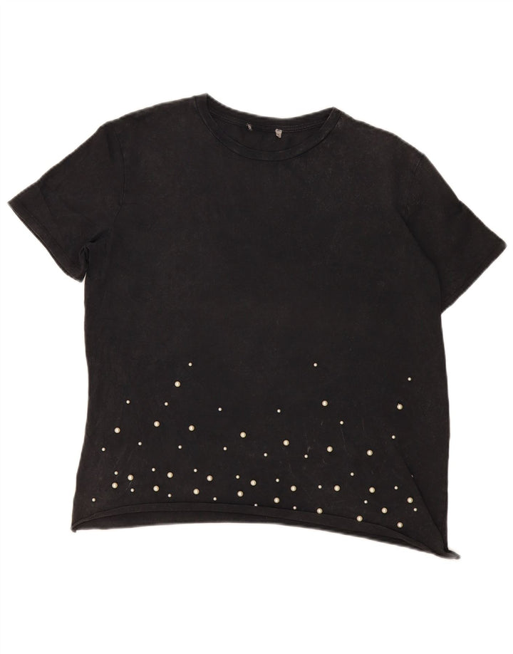 Tricou Vintage pentru femei Top UK 14 Large Negru
