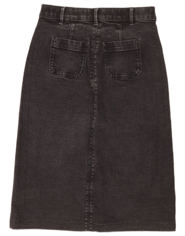 Fusta de blugi pentru femei Marks & Spencer UK 10 Small W27 Bumbac negru