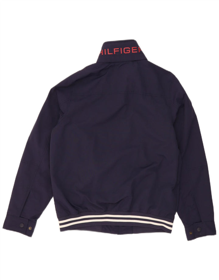 TOMMY HILFIGER Bomber cu glugă cu grafică pentru bărbați UK 36 Mic bleumarin