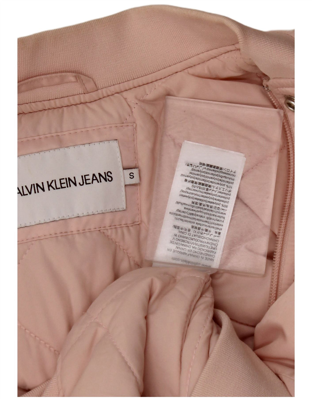 CALVIN KLEIN JEANS Jachetă bomber supradimensionată pentru femei UK 10 Small Pink