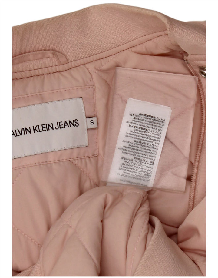 CALVIN KLEIN JEANS Jachetă bomber supradimensionată pentru femei UK 10 Small Pink