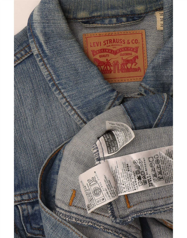 Jachetă de blugi Levi's pentru femei UK 12, bumbac albastru mediu