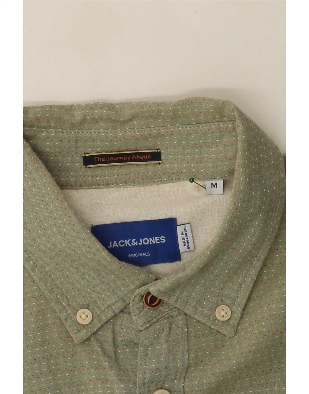 Cămașă Jack & Jones pentru bărbați cu mânecă scurtă, verde mediu cu pete