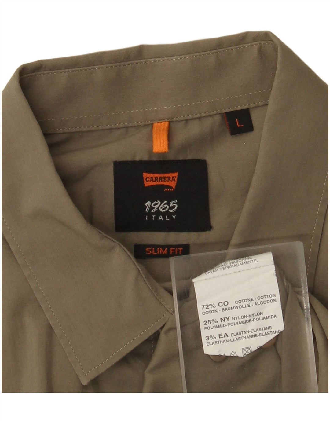 Cămașă Carrera Slim Fit pentru bărbați, bumbac kaki mare