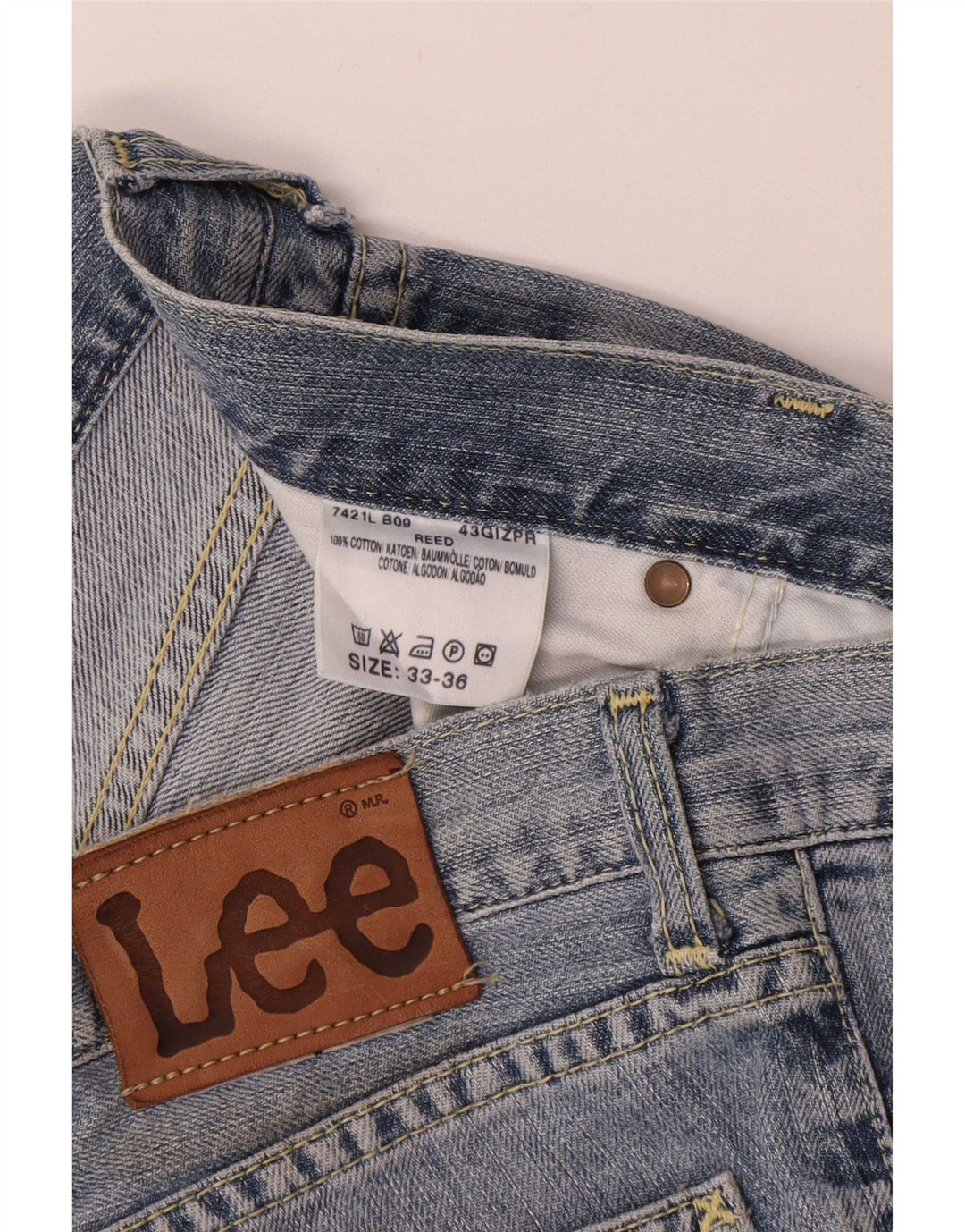 Blugi pentru femei REED Bootcut Lee W33 L36 Bumbac albastru