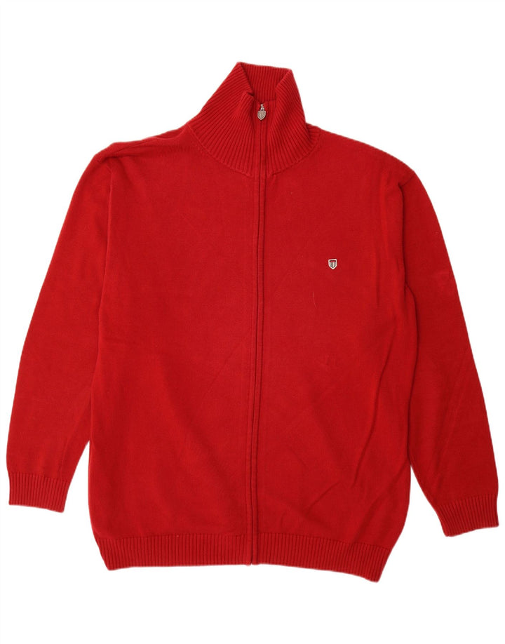 Pulover cardigan pentru bărbați Basefield 2XL bumbac roșu