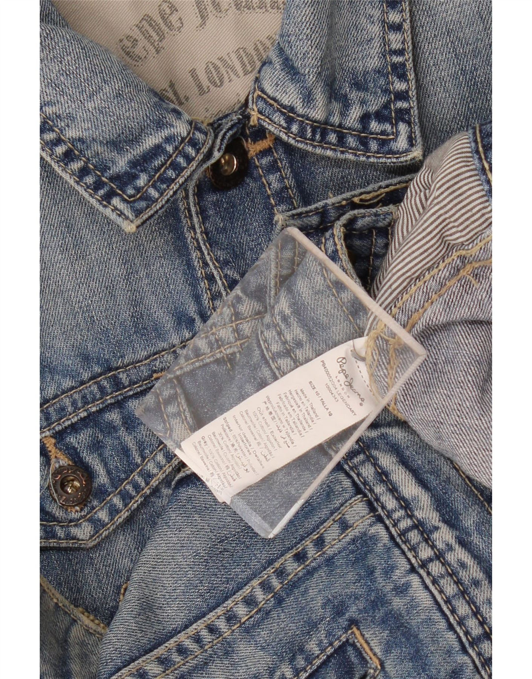 PEPE JEANS Jachetă Denim Băieți 9-10 Ani Bumbac Albastru