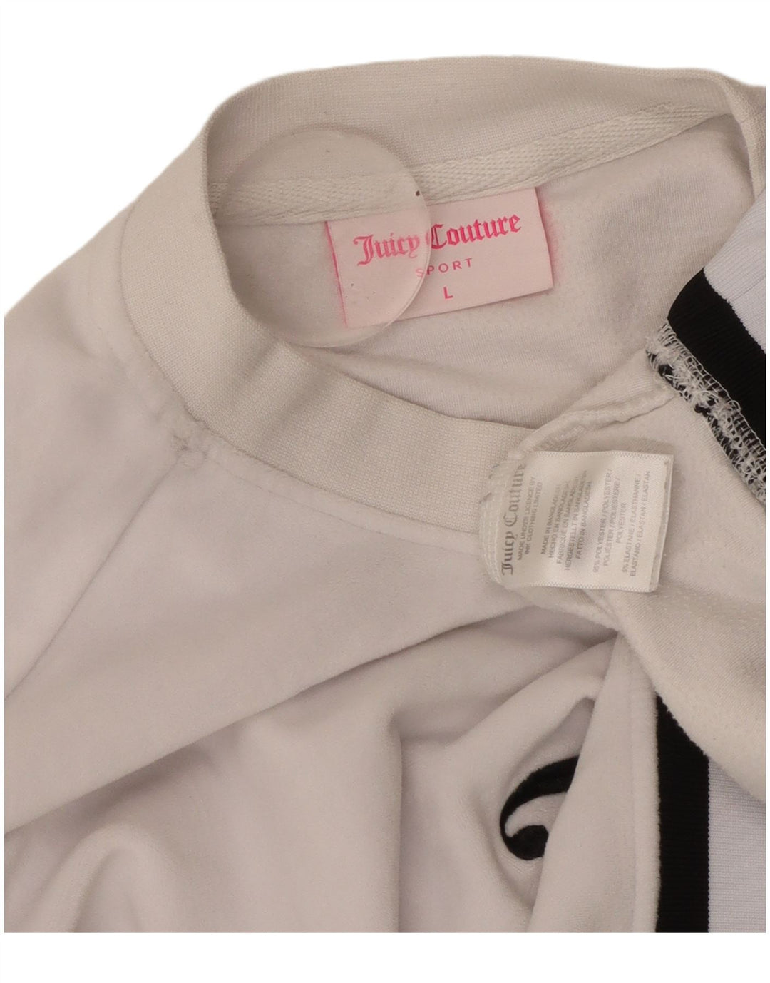 JUICY COUTURE Hanorac crop pentru femei Jumper UK 16 Large White