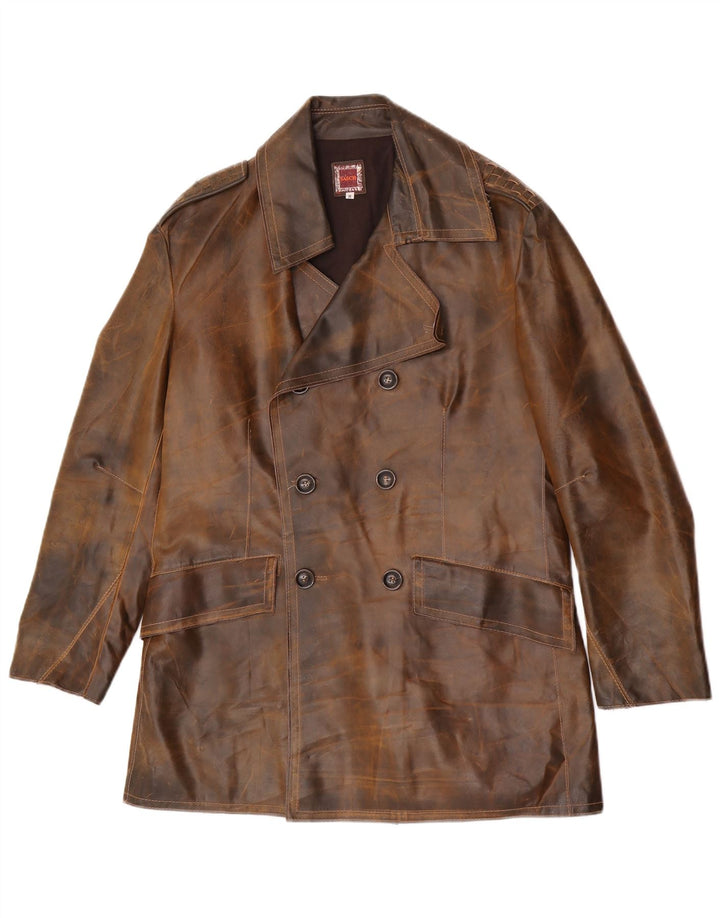 Sasch pentru bărbați din piele dublu piept UK 38 din piele maro medie