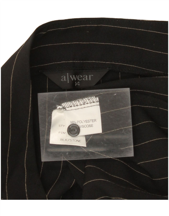 A WEAR Pantaloni casual Bootcut pentru femei UK 14 Medium W30 L32 Negru cu dungi