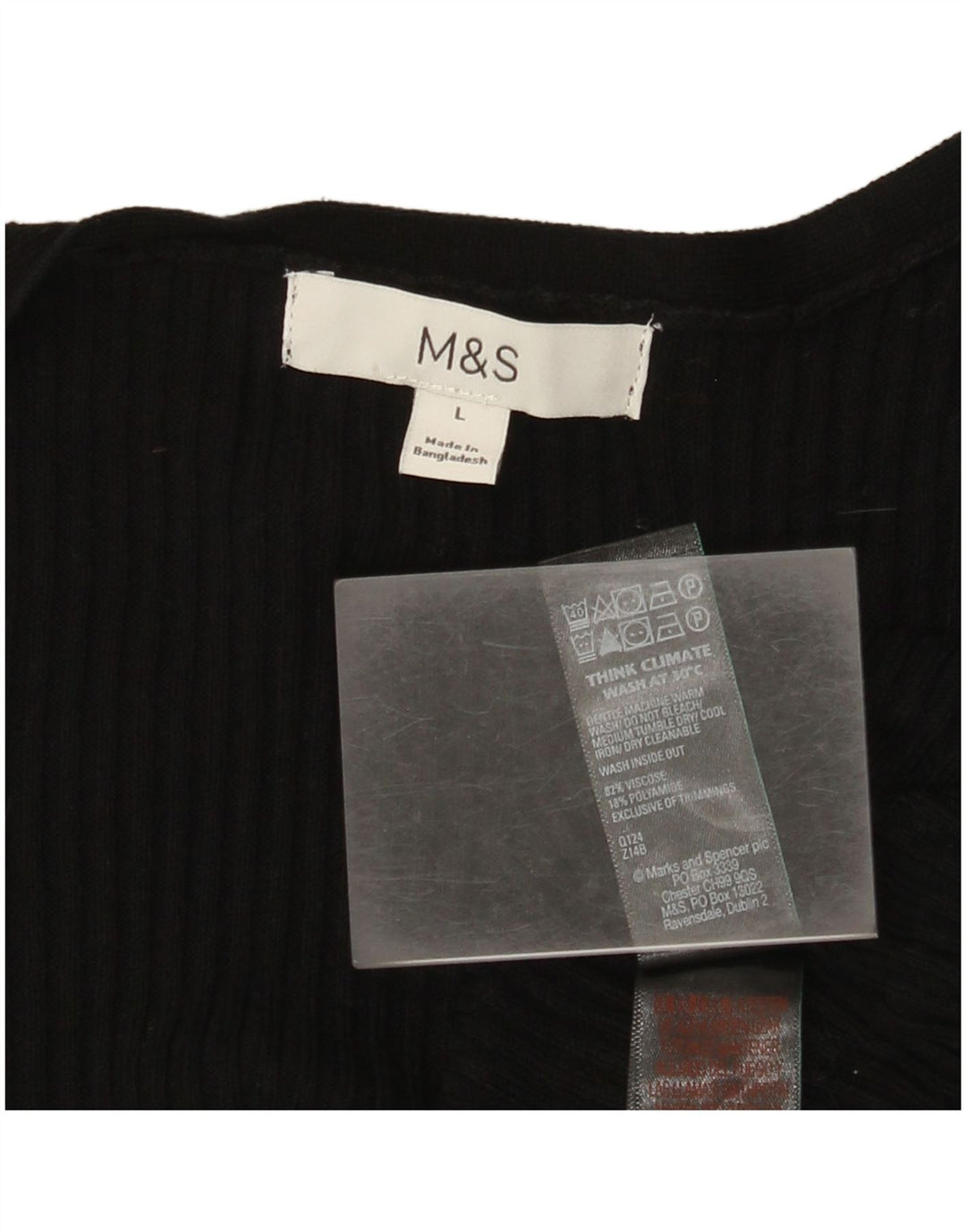 Pulover cardigan deschis pentru femei Marks & Spencer UK 16 mare negru