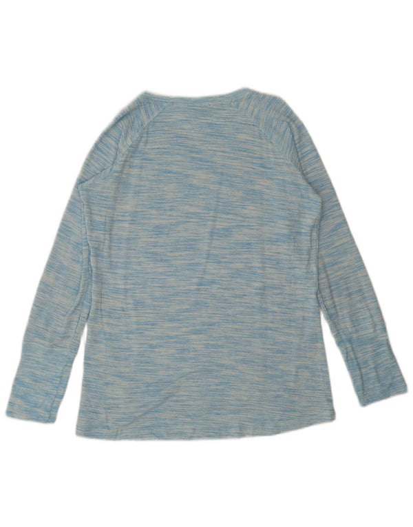 Top pentru femei Champion cu mânecă lungă UK 14 Medium Blue Flecked Rayon