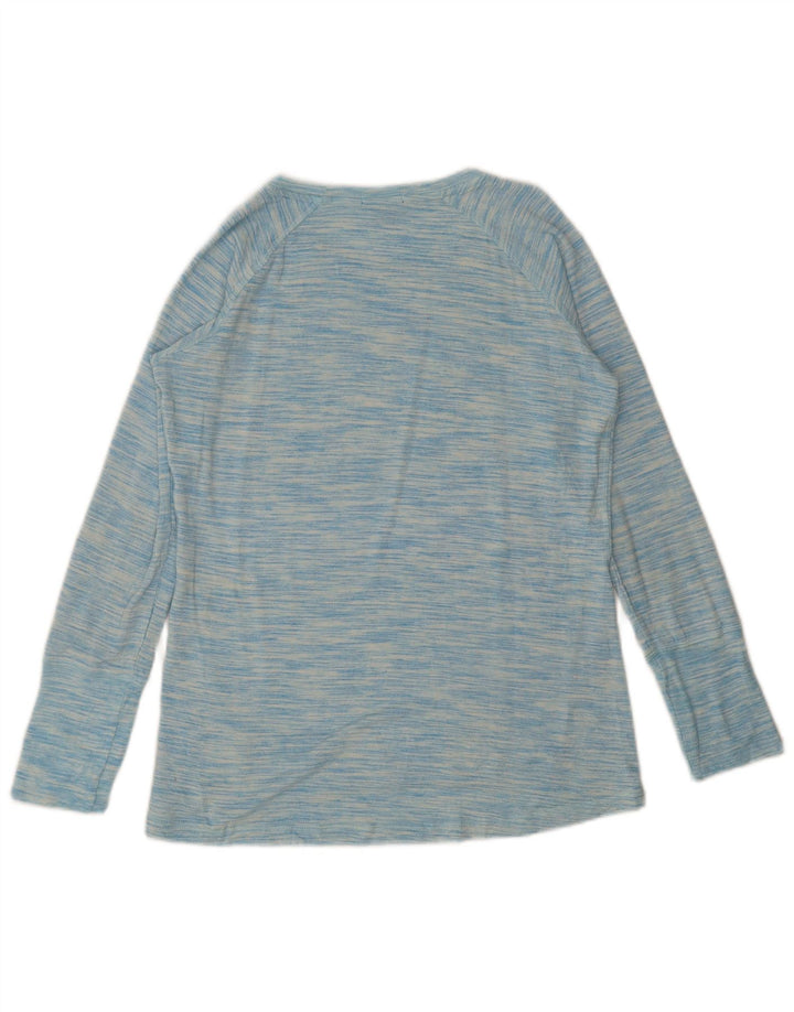 Top pentru femei Champion cu mânecă lungă UK 14 Medium Blue Flecked Rayon