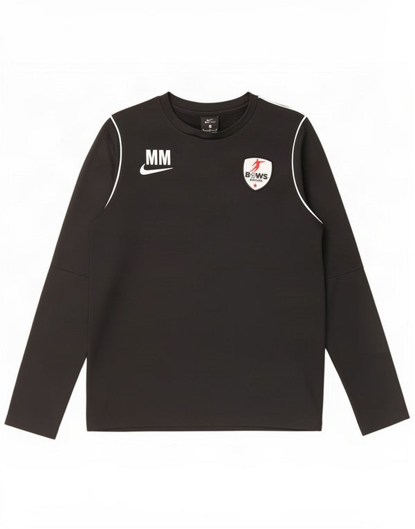 Nike Boys Bows Soccer Graphic Top mânecă lungă 13-14 ani XL Negru