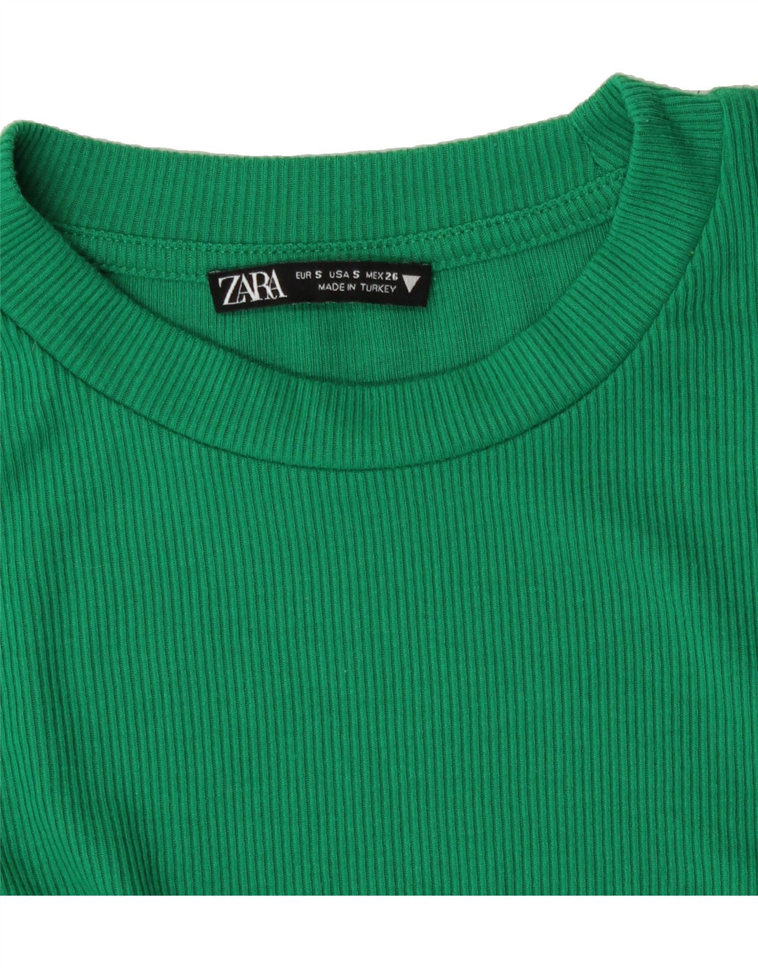 ZARA Womens Long Sleeve Blouse Top UK 10 Small Green Vintage Zara and Second-Hand Zara from Messina Hembry 