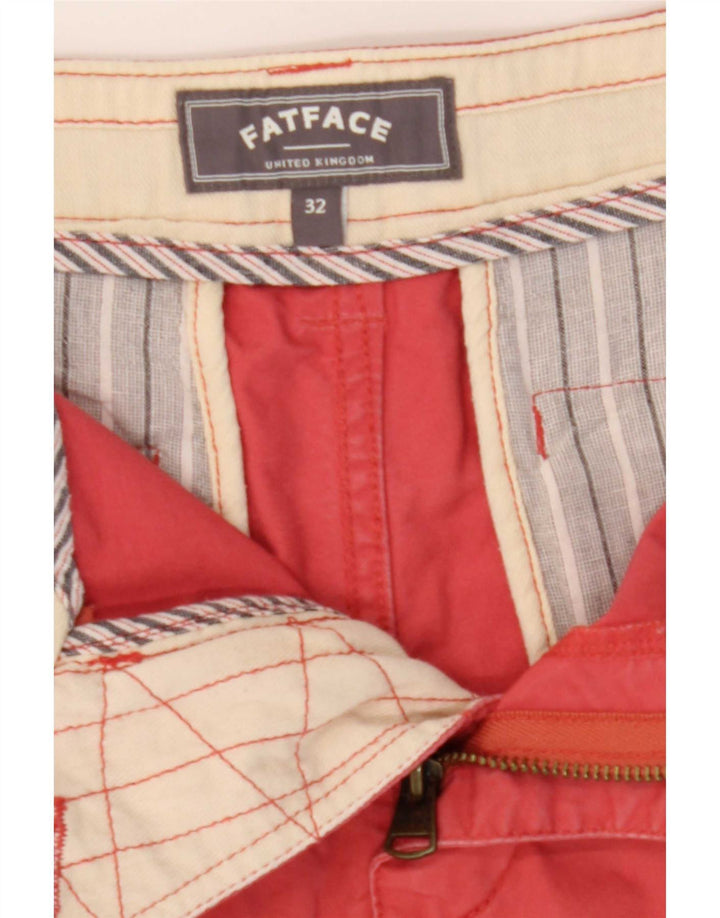 Pantaloni scurți chino pentru bărbați Fat Face W32, bumbac roșu mediu