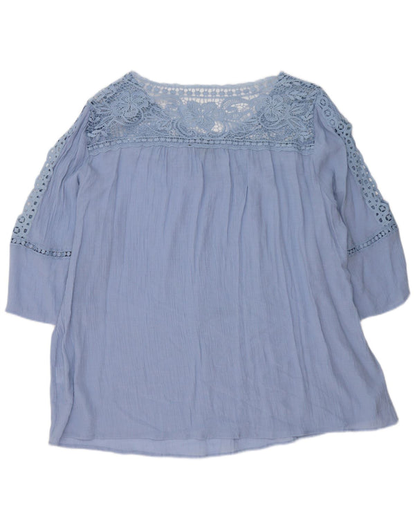 Bluză pentru femei Marks & Spencer Autograph cu mâneci 3/4, UK 26 5XL Albastru