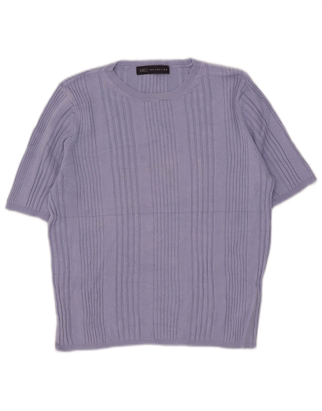 Pulover pentru femei Marks & Spencer, cu mânecă scurtă, cu gât crew, UK 14 Medium B