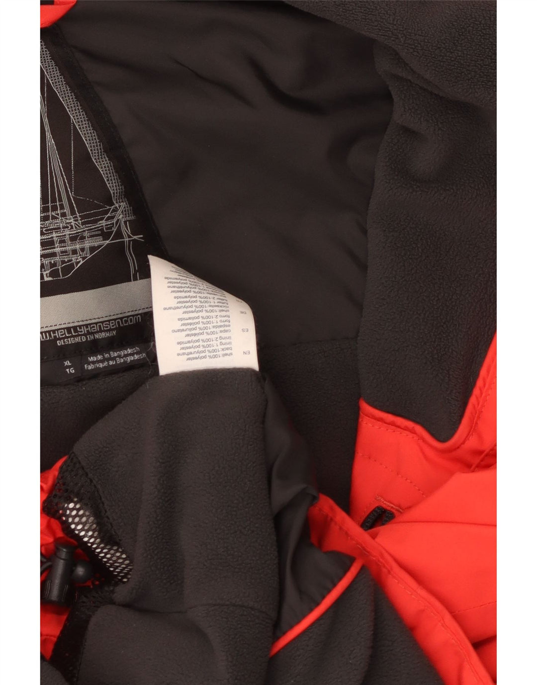 Jachetă Windbreaker cu grafică pentru băieți Helly Hansen 13-14 ani XL poliester roșu
