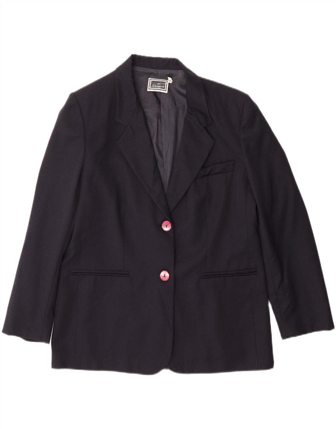 LUISA SPAGNOLI Womens 2 Button Blazer Jacket IT 50 Large Navy Blue Wool