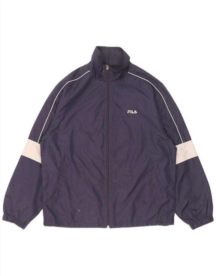 Jachetă de ploaie Fila pentru bărbați UK 38 Medium Bleumarin Poliester Colorblock