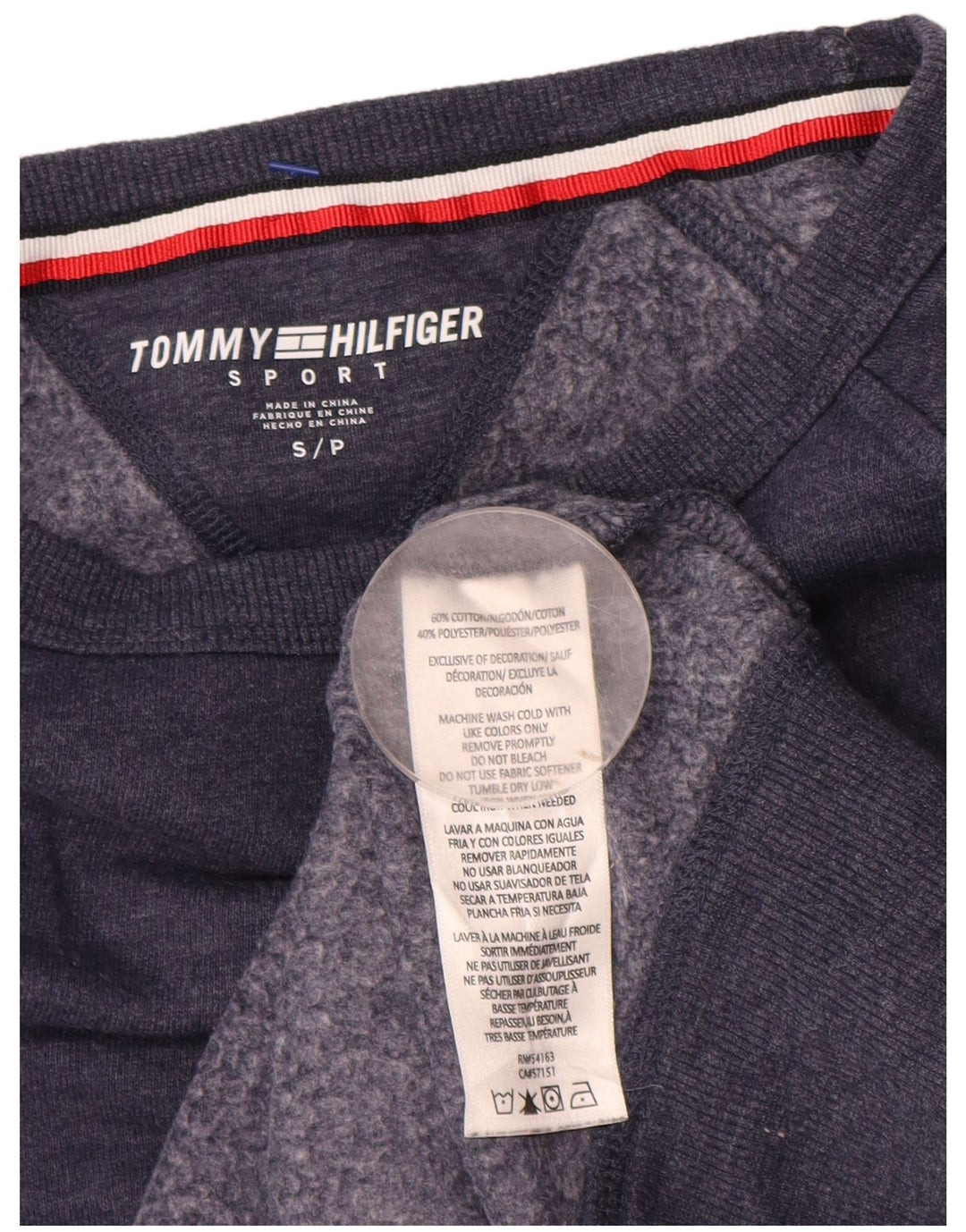 TOMMY HILFIGER Pulover supradimensionat pentru femei UK 10 Mic Bleumarin