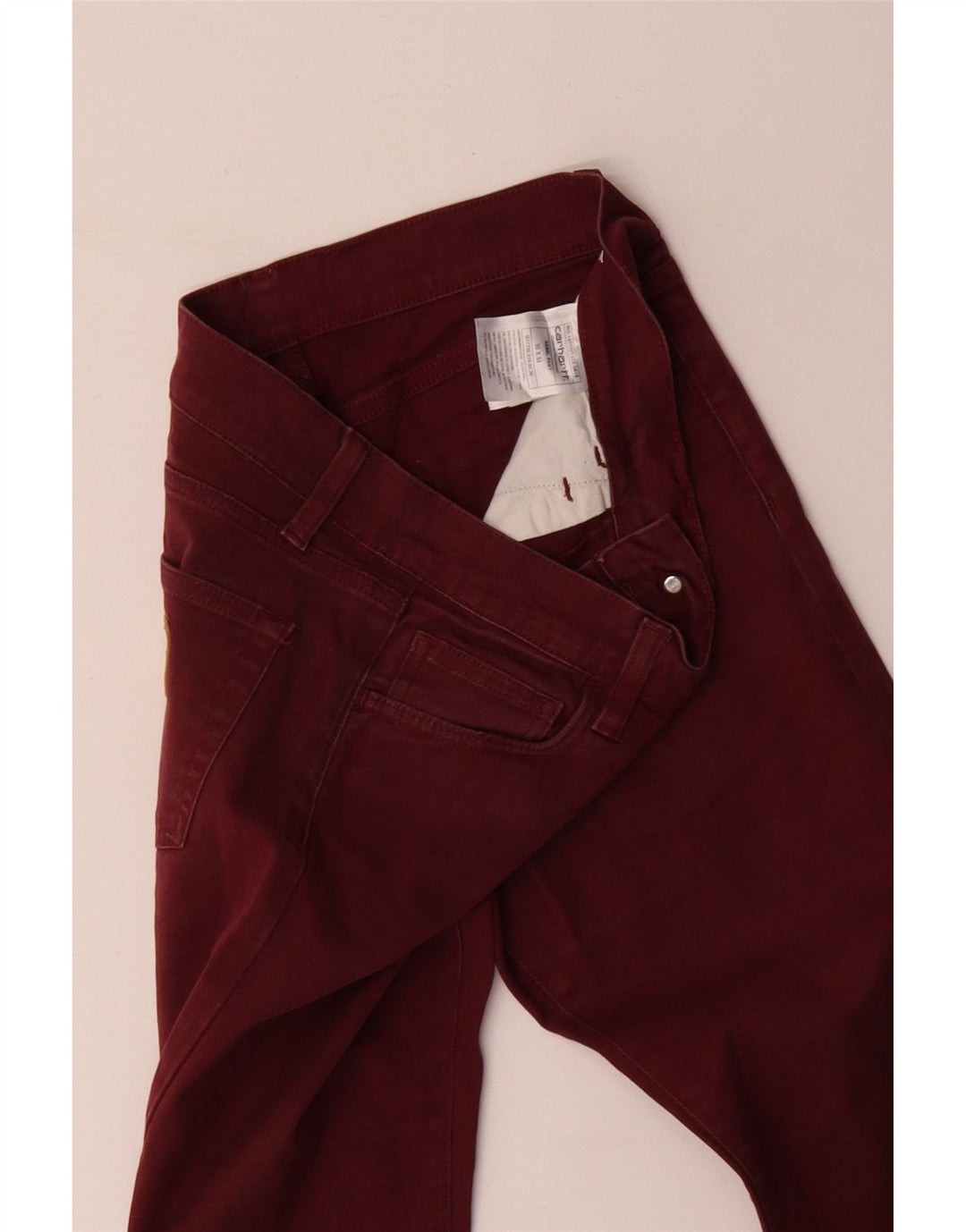CARHARTT Pantaloni slim casual pentru femei W30 L34 bumbac burgundy