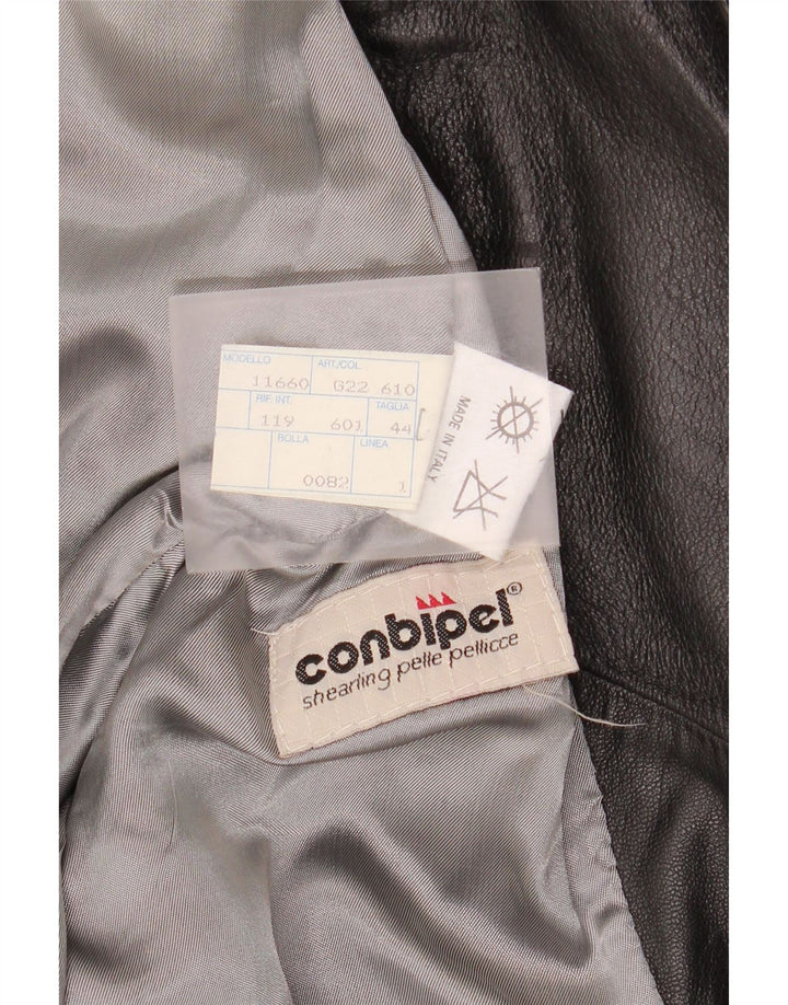 Jachetă Biker din piele pentru femei Conbipel IT 44 Medium Black Leather