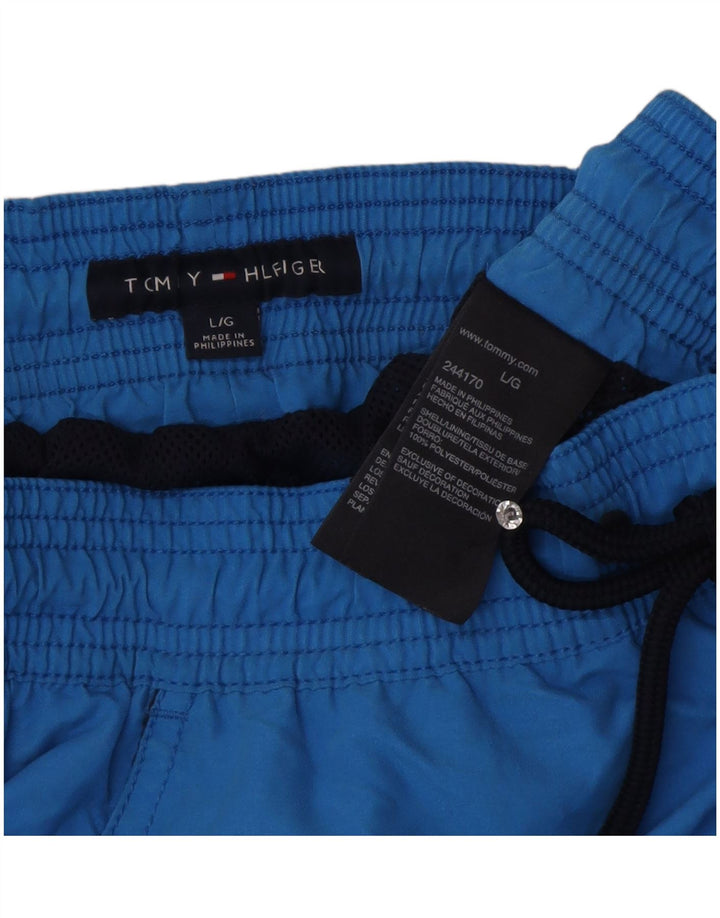 Pantaloni scurți de înot Tommy Hilfiger pentru bărbați, mari, albastru, poliester