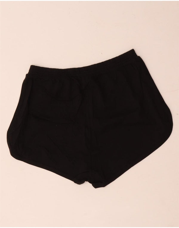 Calvin Klein Womens Graphic Sport Shorts UK 6 XS  Black Colourblock Cotton