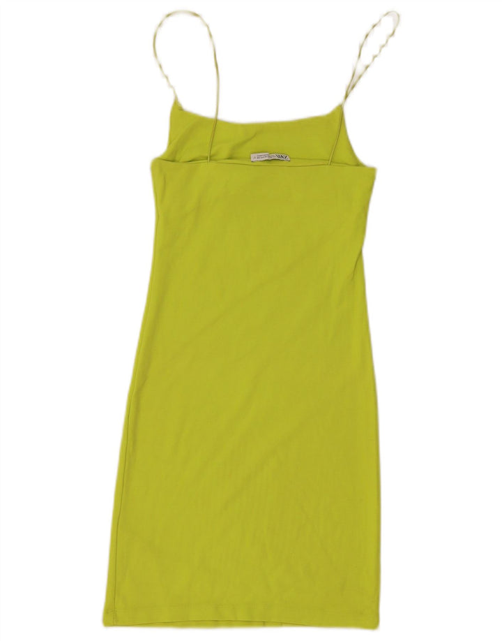 Rochie de soare pentru femei Zara UK 12, bumbac verde mediu
