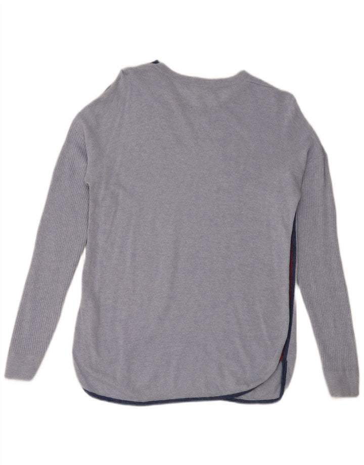 WHITE STUFF Womens Crew Neck Jumper Sweater UK 10 Small Blue Viscose