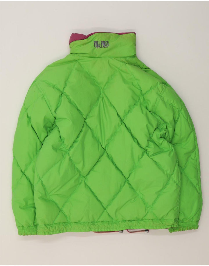 Jachetă căptușită reversibilă vintage pentru femei UK 14 mare, mov, bumbac
