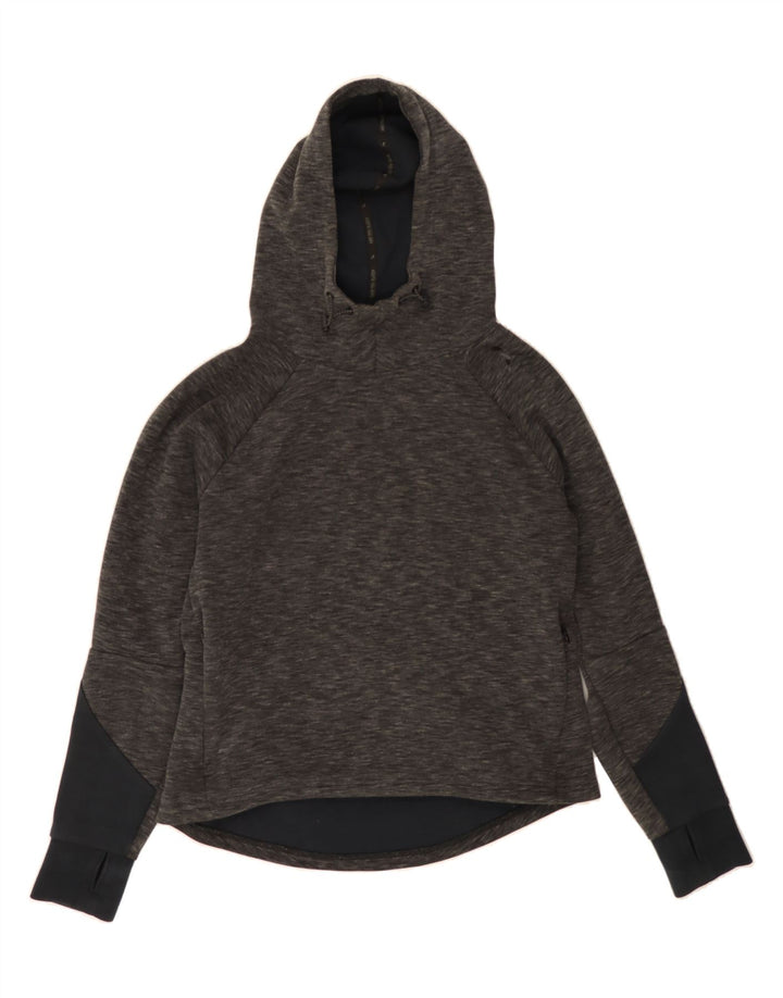 PUMA Womens Hoodie Jumper UK 10 Small  Grey Colourblock Polyester Vintage Puma and Second-Hand Puma from Messina Hembry 