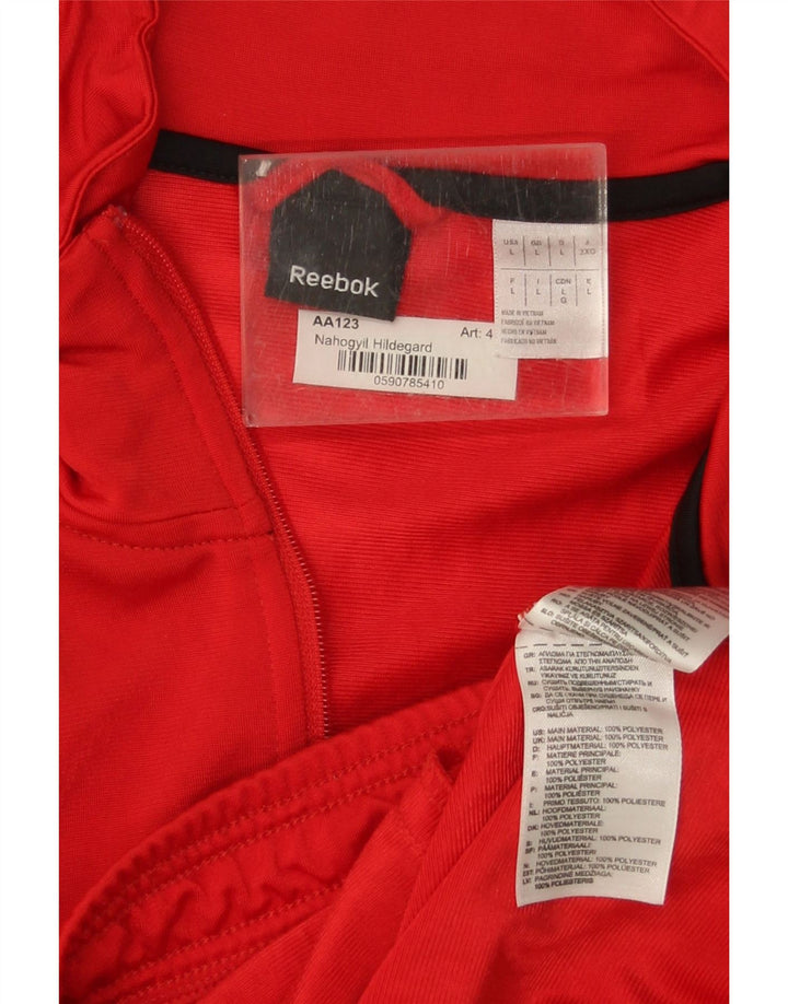 Jachetă de trening Reebok pentru bărbați, mare, roșu, din poliester
