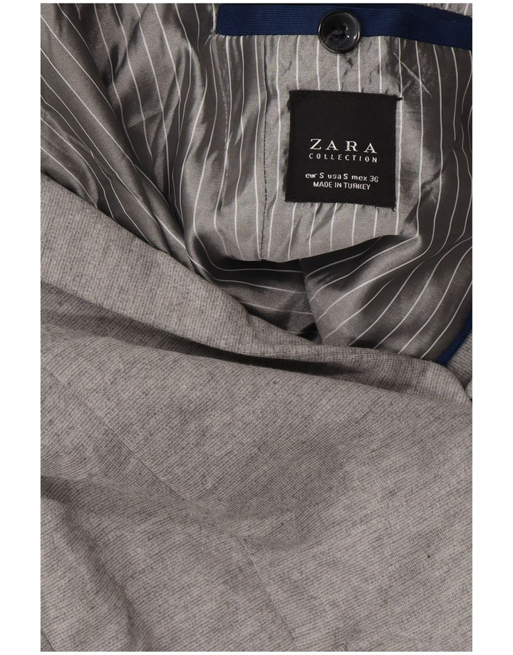Jachetă pentru bărbați Zara cu 1 buton, UK 36, gri mic