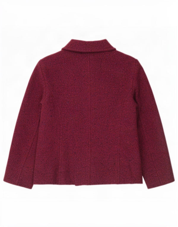 Blarney en Mills Jachetă Blazer pentru femei cu 4 nasturi UK 16, mare, burgundă, pete