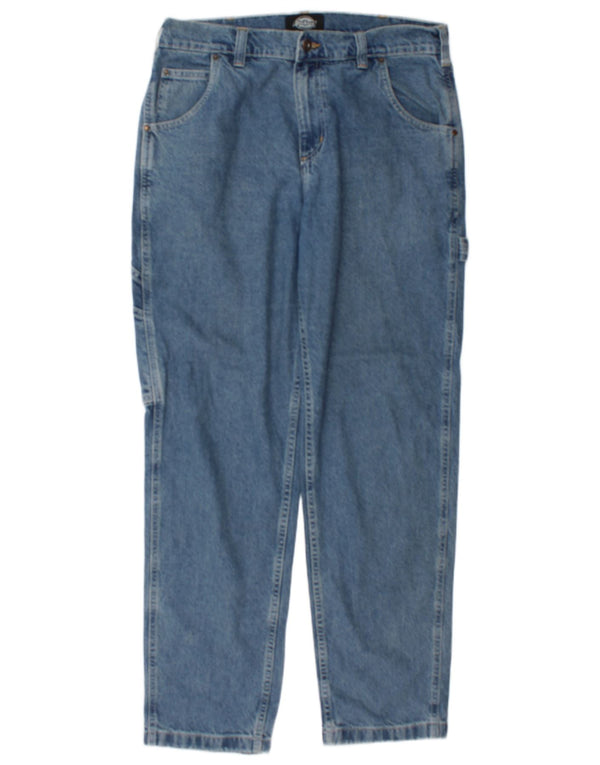 Blugi Dickies pentru bărbați, cu buzunare cargo, croială conică, W33 L32, bumbac albastru