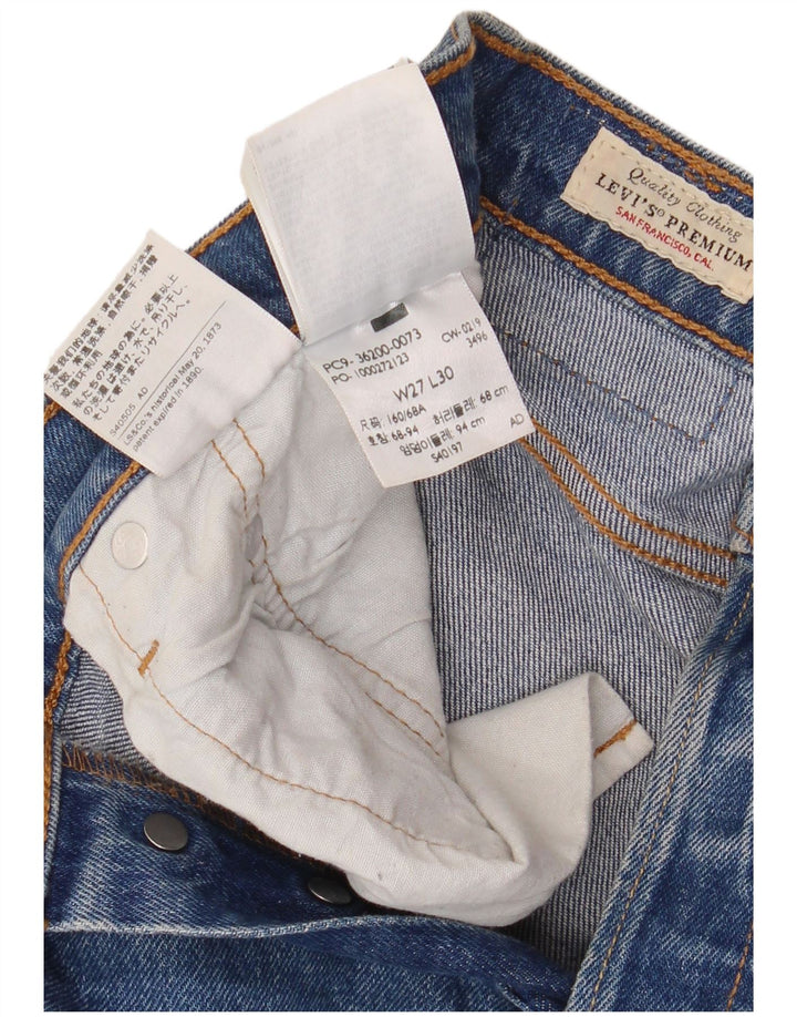 Blugi drepti pentru bărbați LEVI'S 501 W27 L30 Bumbac albastru