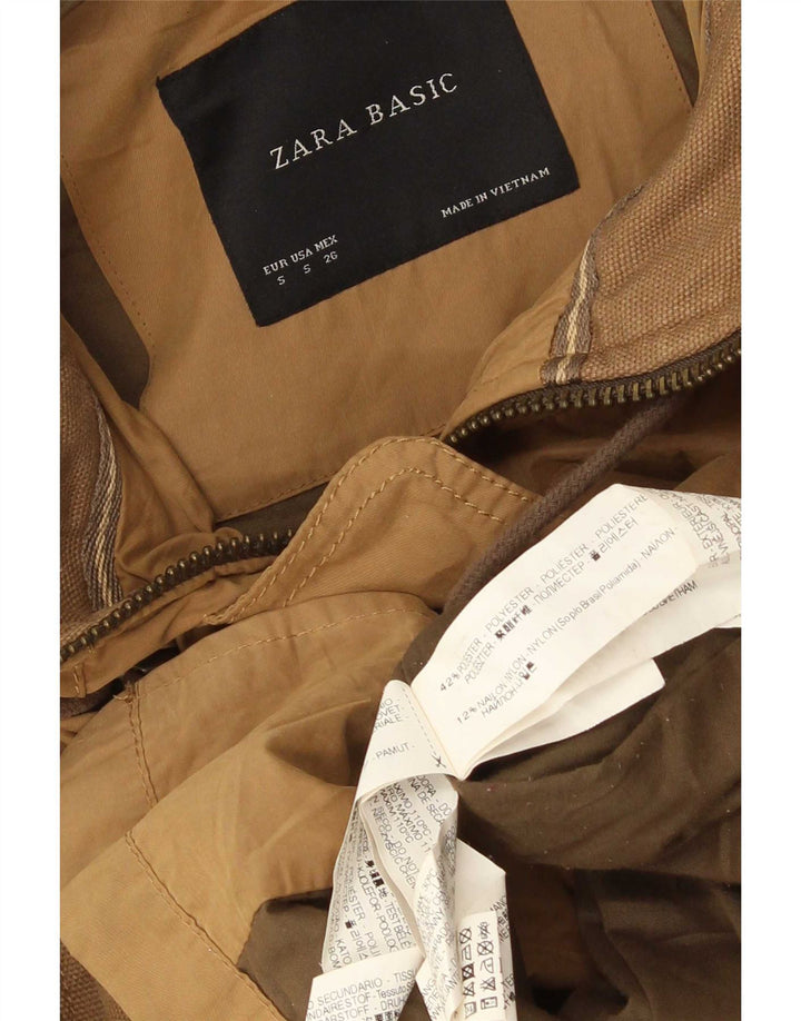 Jachetă parka cu glugă pentru femei Zara UK 10 Mic, bej, poliester