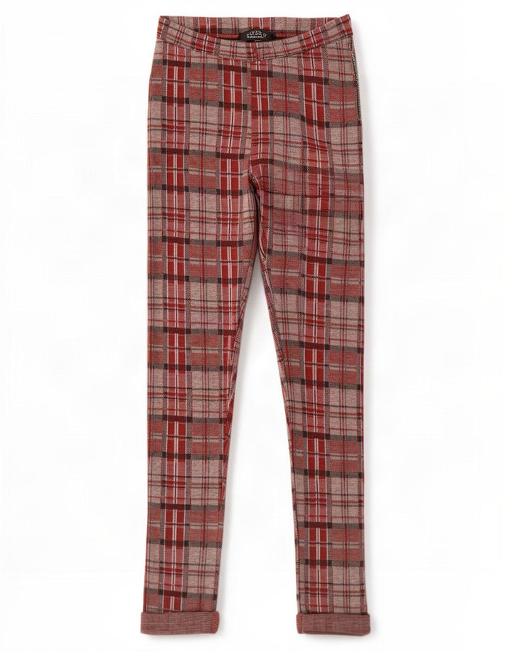 Leggings grafic Topshop pentru femei UK 8 Small Red Check Poliester