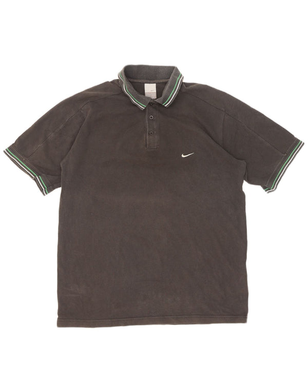 Tricou polo Nike pentru bărbați Marea Britanie 45/47 XL, bumbac cu dungi negre