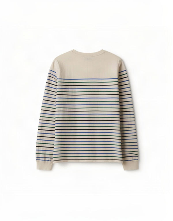 Marks & Spencer Top pentru femei cu mânecă lungă UK 18 XL, bumbac cu dungi albe
