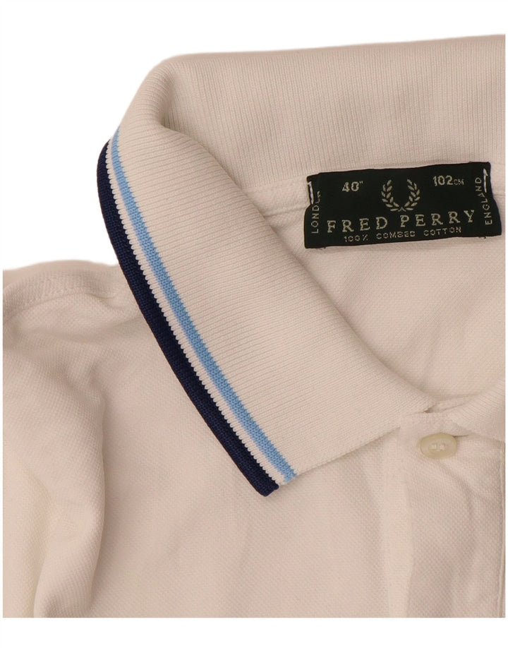 FRED PERRY Tricou polo pentru bărbați, bumbac alb mediu
