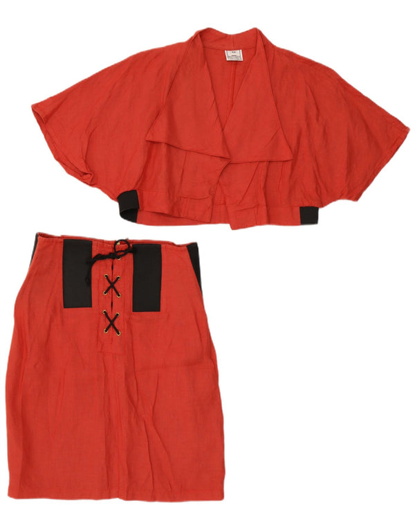 Set fuste 2 piese Vintage pentru femei IT 44 Medium W26 Lenjerie de culoare roșie