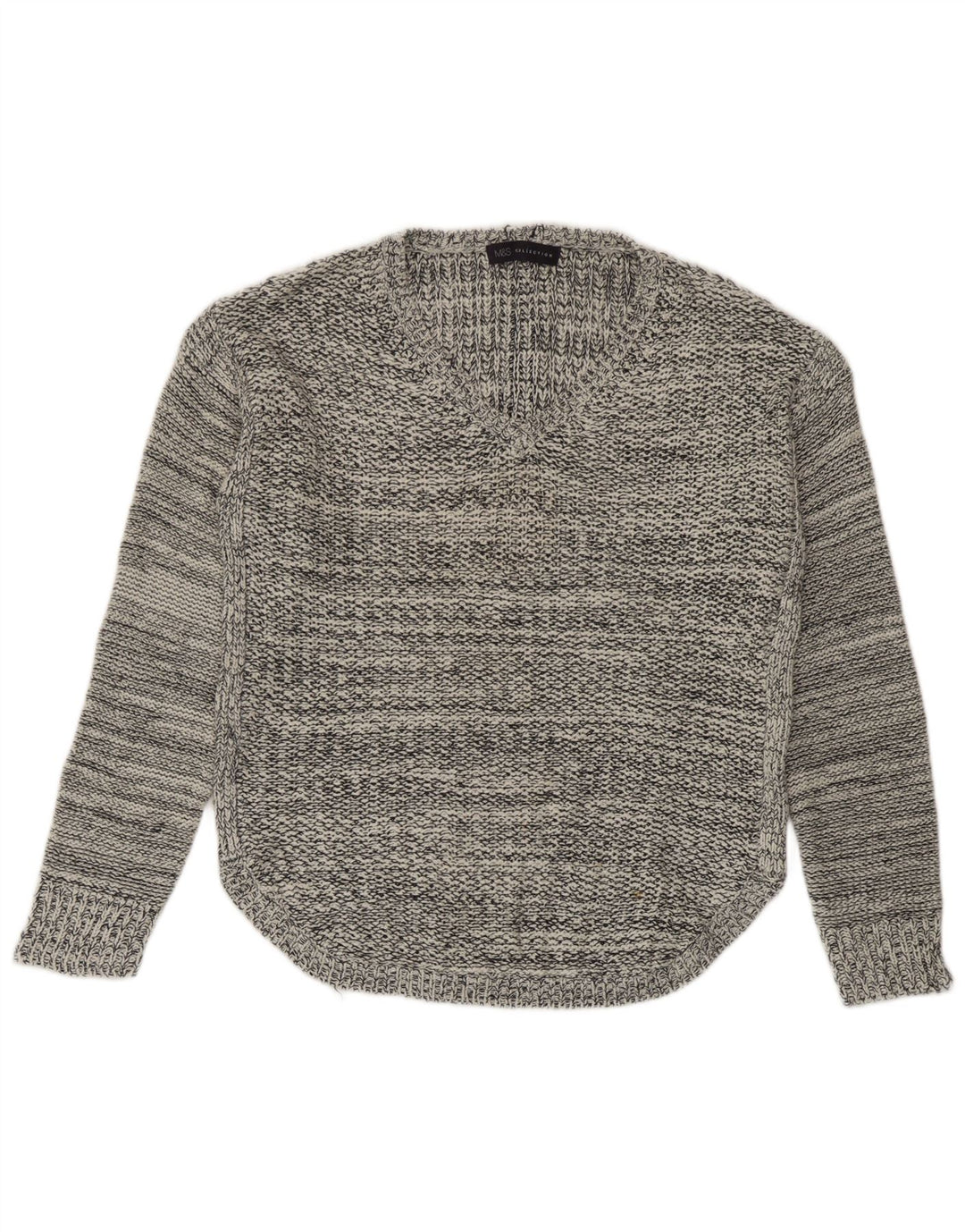 Pulover pentru femei Marks & Spencer, cu decolteu în V, UK 14 Medium, bleumarin, pete