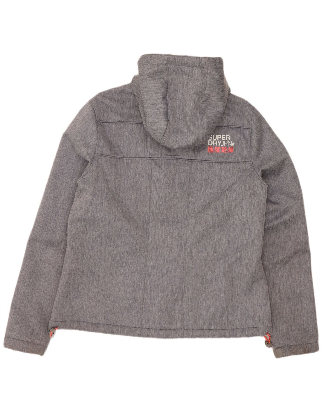 Jachetă de vânt cu glugă Superdry pentru femei UK 16, mare, gri, poliester