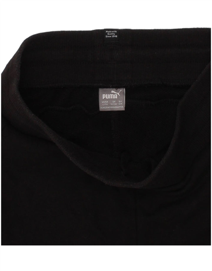 Pantaloni Sportivi Puma Fete 13-14 Ani Bumbac Negru