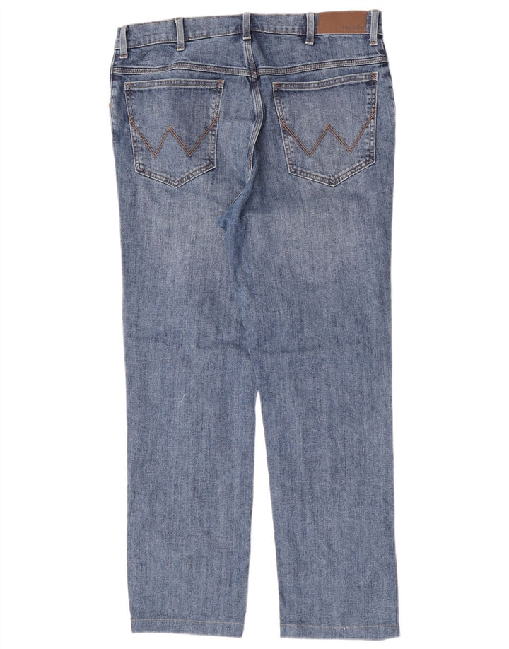Blugi drepti pentru bărbați Wrangler W36 L29 Bumbac albastru