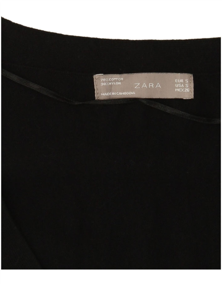 Pulover cardigan pentru femei Zara UK 8 Small Negru